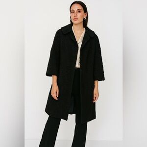 Vintage Eaton’s Fur Salon Black Genuine Persian Lamb Fur Coat Size Medium